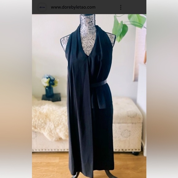 NWOT Alexander Wang Elegant Asymmetrical Black Midi Dress Size 6 Stunning 🤩 - Picture 1 of 12
